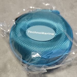 Technomarine Turquoise Single Round Travel Zipper Watch Jewelry Case Men Women